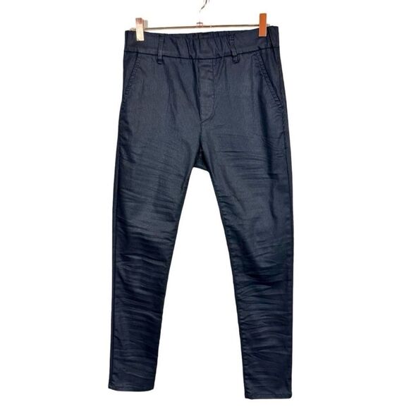 Bevy Flog Dafna Original Black Stripe Pinstripe Pull on Pants Size 28 - Picture 5 of 10